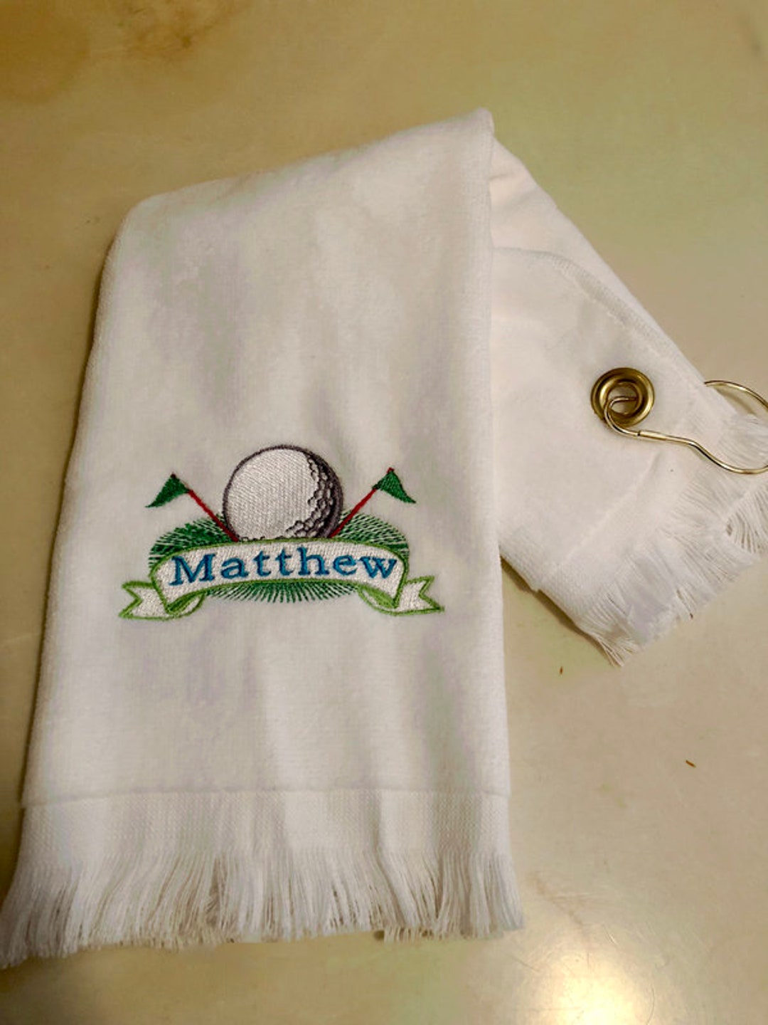 Personalized Tri-fold Golf Towel, Embroidered Golf Towels, Golf Gift