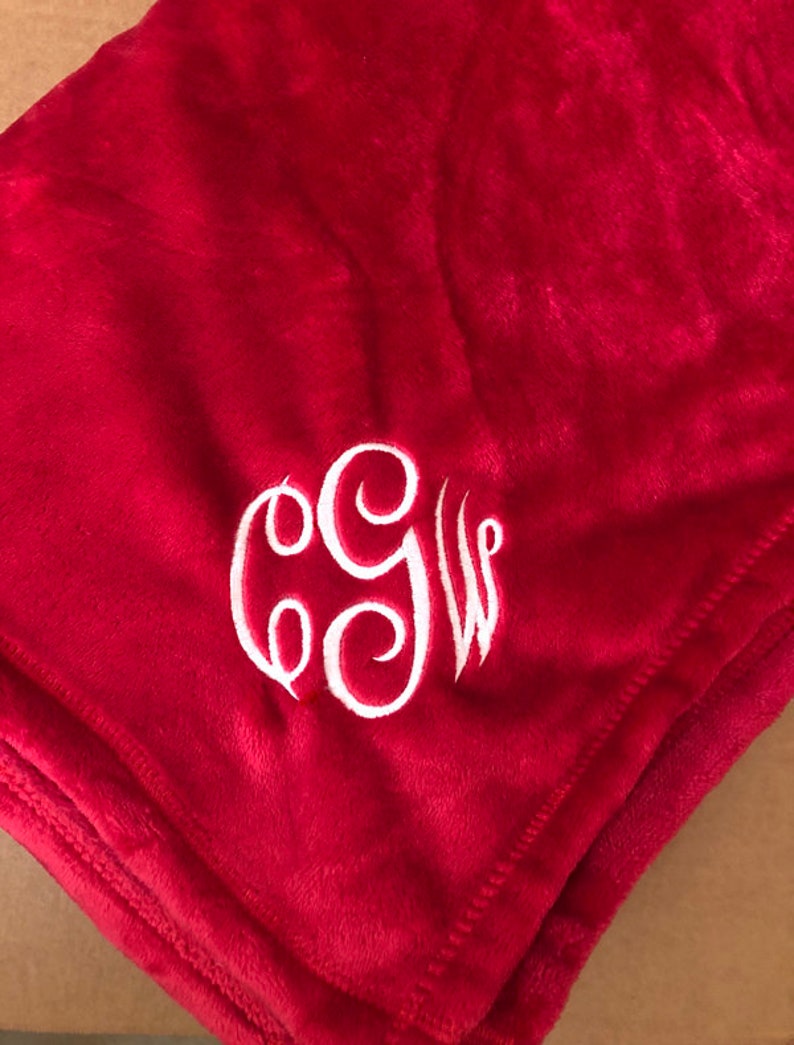 Monogrammed Blanket Softest Personalized Blanket Monogram Etsy
