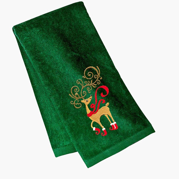 Reindeer christmas towels