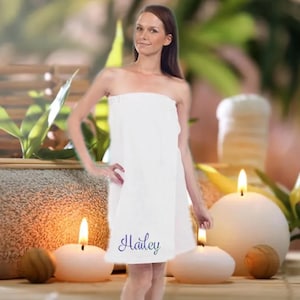 Monogrammed Towel Wrap, Terry Velour Spa Wrap, Spa Wraps, Personalized Spa Wraps, Gift For Her, Mother&#39;s Day Gift