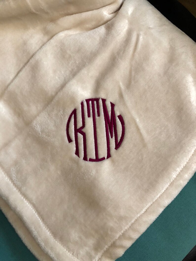 Monogrammed Blanket Softest Personalized Blanket Monogram Etsy