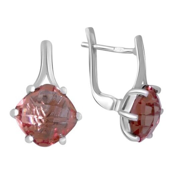 square earrings rectangle earrings minimalist 925 silver earrings gemstone earrings silver earrings Silver earrings with zultanite