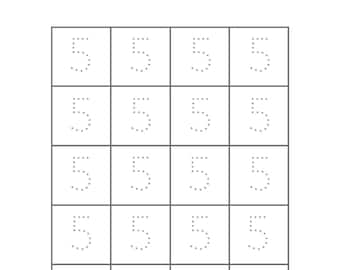Hojas de trabajo de rastreo de números de animales marinos 5-9