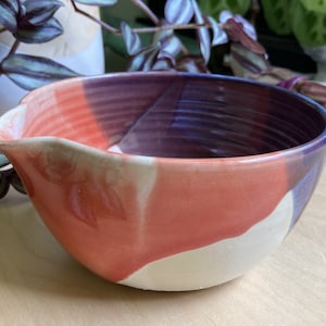 Mixing Bowl / Small Mixing Bowl / Ceramic Mixing Bowl / Batter Bowl / Ceramic Batter Bowl / Colorful Bowl / Unique Bowl / Kitchenware Baking