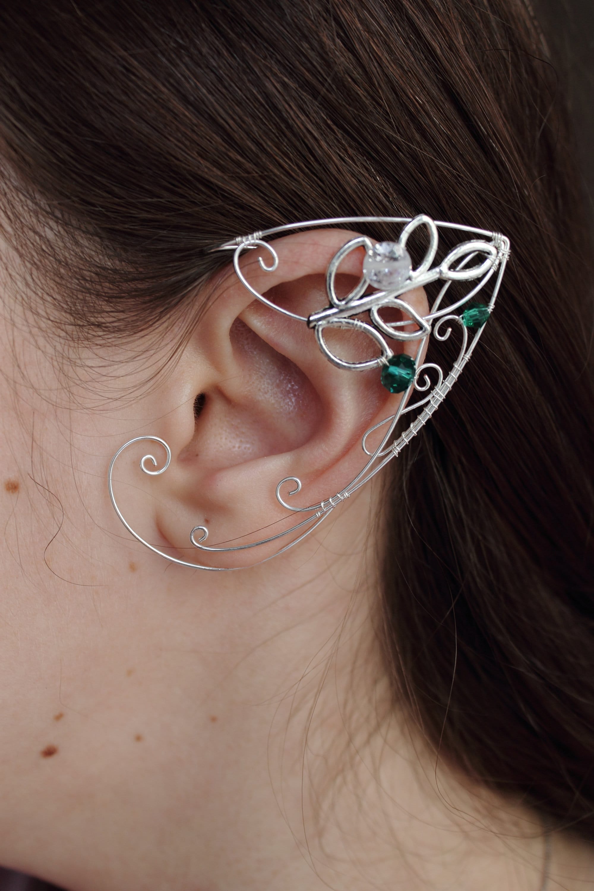 Ear cuffs elven ears spring come. metal elf Etsy