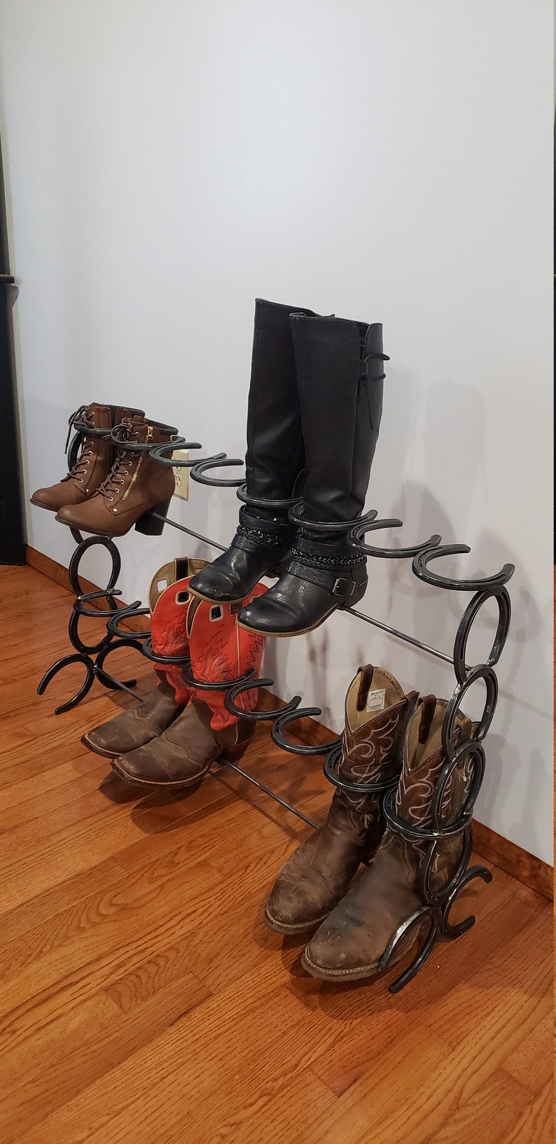 Horseshoe Boot Rack Etsy