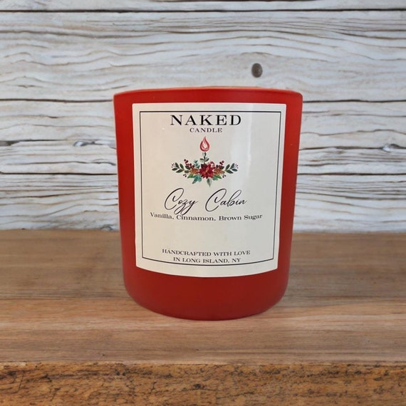 Cozy Cabin All Natural Soy Coconut Blend Woodwick Candle Vanilla Cinnamon Brown Sugar 12oz Holiday Scents