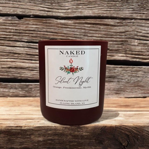 Silent Night All Natural Soy Coconut Blend Woodwick Candle Frankincense Myrrh 12oz  Holiday Scents