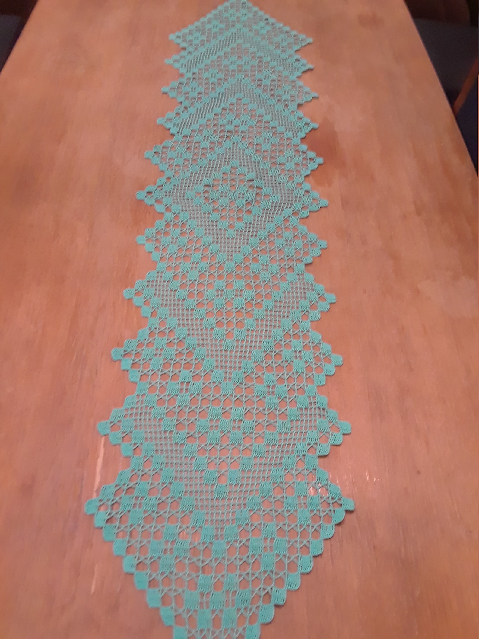 Hand Made Crochet Table Runner. Etsy