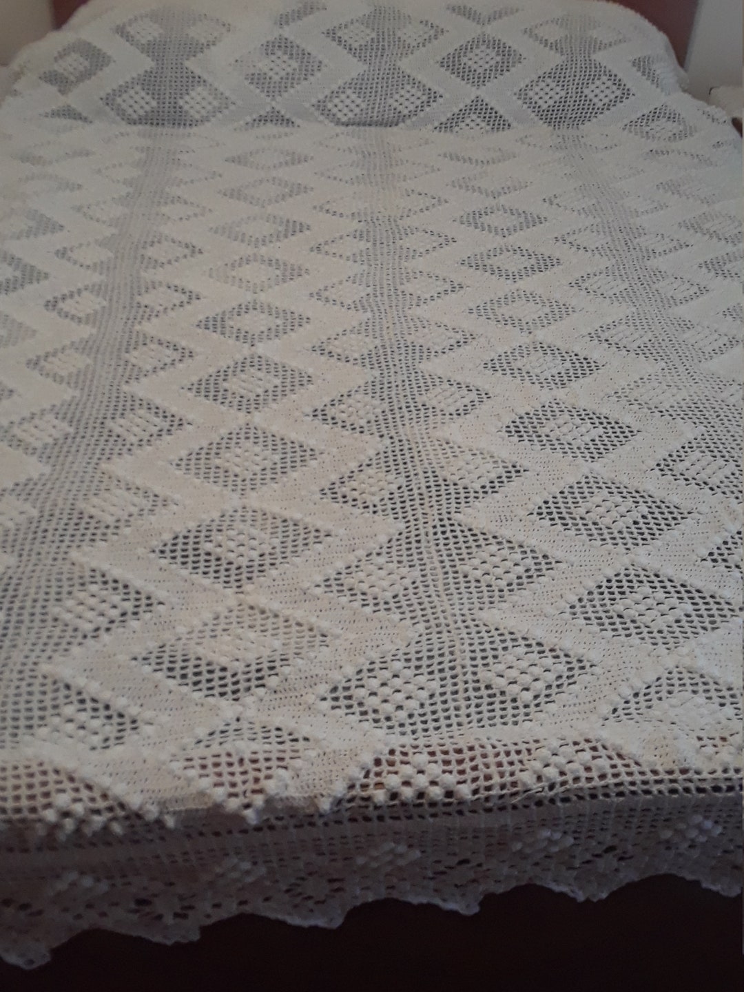 Beautiful Hand Made Crochet Bed Cover . - Etsy