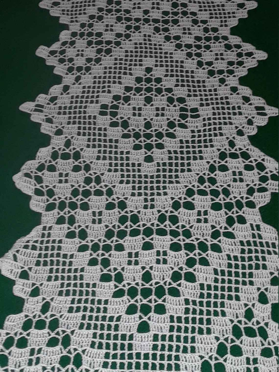 Hand Made Crochet Table Runner. - Etsy