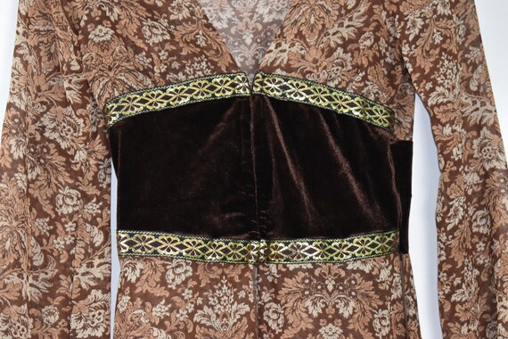 Vintage Sole Mio 1990s bohemian boho top robe loo… - image 1