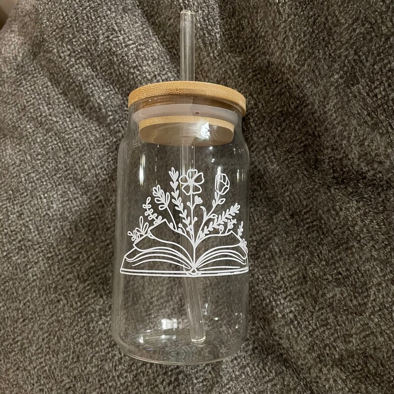 Glass Cups With Bamboo Lids - Etsy