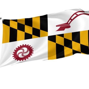 Baltimore County Maryland Flag: Unique Design with Brass Eyelets