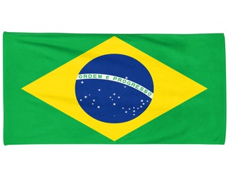 Brazil Flag Beach Towel: Patriotic Summer Gift
