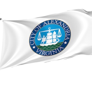 Flag of Alexandria, Virginia, Unique Design Flags, High Quality Materials, Various Sizes with Brass Eyelets, Made in EU
