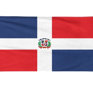 Toalla de playa con la bandera de República Dominicana: decoración patriótica para piscinas y barcos