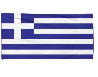 Greece Flag Beach Towel: Patriotic Summer Gift