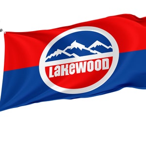 Flag of Lakewood, Colorado, United States, Unique Design Flags, High Quality Materials, Various Sizes with Brass Eyelets, Made in EU