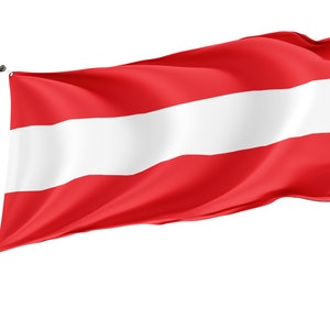 Österreich Flagge: UV-beständiges Polyester mit Messingösen