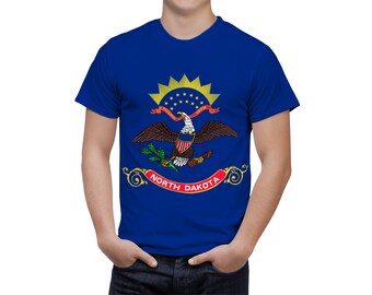 North Dakota Flag T-Shirt: Patriotic USA State Pride Tee