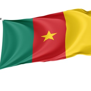 Kamerun Flagge, UV-beständiges Polyester, Garten- und Wanddekoration