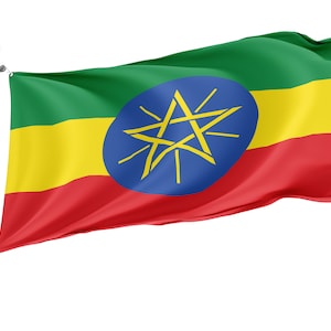 Ethiopia Flag: UV Resistant Polyester Garden Banner with Brass Eyelets