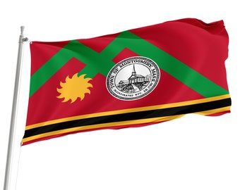Montgomery, vlag van Massachusetts voor gebruik binnen en buiten, premium polyester, gemaakt in Europa, meerdere maten beschikbaar