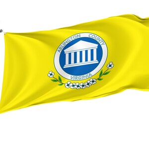 Flag of Arlington County, Virginia (1983–2022), Unique Design Flags, High Quality Materials, Various Sizes with Brass Eyelets, Made in EU