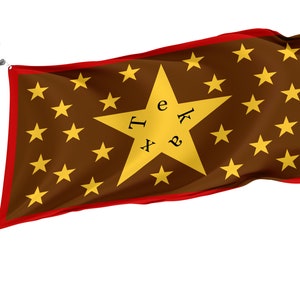 Old flag of Tekax, Yucatán, United States, Unique Design Flags, High Quality Materials, Various Sizes with Brass Eyelets, Made in EU