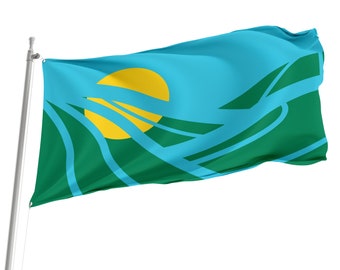 Walla Walla Washington-vlag: uniek ontwerp met koperen oogjes