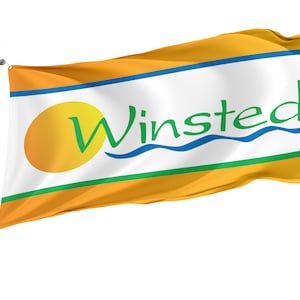 Flag of Winsted, Minnesota, United States, Unique Design Flags, High Quality Materials, Various Sizes with Brass Eyelets, Made in EU