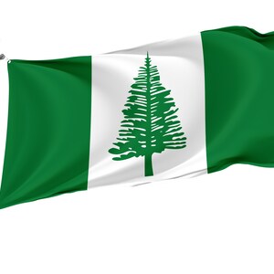 Norfolk Island Flag, Unique Design Flags, High Quality Materials, Various Sizes with Brass Eyelets, Garden Flags