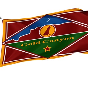 Flag of Gold Canyon, Arizona, United States, Unique Design Flags, High Quality Materials, Various Sizes with Brass Eyelets, Made in EU