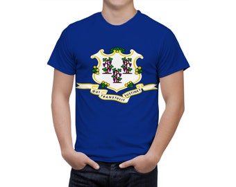 Connecticut State Flag T-Shirt: Patriotic USA Unisex Tee