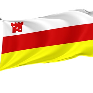 Flagge von Santa Barbara, Kalifornien, Einzigartige Design Flaggen, Hochwertige Materialien, Verschiedene Größen Mit Messingösen, Made in EU