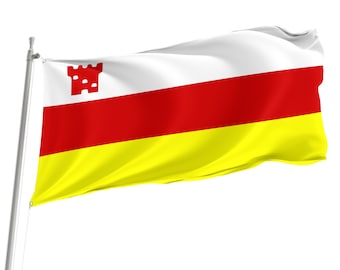 Santa Barbara, vlag van Californië voor gebruik binnen en buiten, premium polyester, gemaakt in Europa, meerdere maten beschikbaar