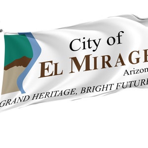 El Mirage Arizona Flagge: Einzigartiges Design, UV-beständig, Innen- und Außenbereich