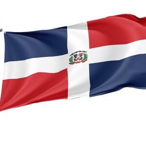 Dominikanische Republik Flagge, UV-beständiges Polyester, Garten- oder Wanddekoration