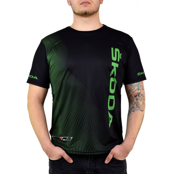 Skoda T Shirt Embroidered Auto Car Logo Tee Fabia Octavia Mens Clothing Gift