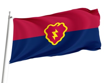 25th Infantry Division Flag: UV Fade Resistant Polyester, Brass Eyelets
