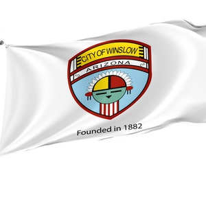 Flag of Winslow, Arizona, United States, Unique Design Flags, High Quality Materials, Various Sizes with Brass Eyelets, Made in EU