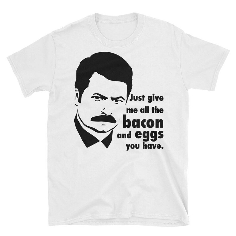 Parks and Recreation Bacon and Eggs Ron Swanson Shirt - Etsy