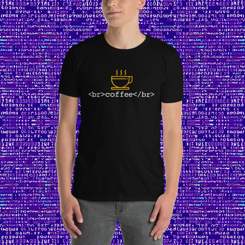 Kaffeepause | Html-Codierung | Geek T-Shirt Bild 1
