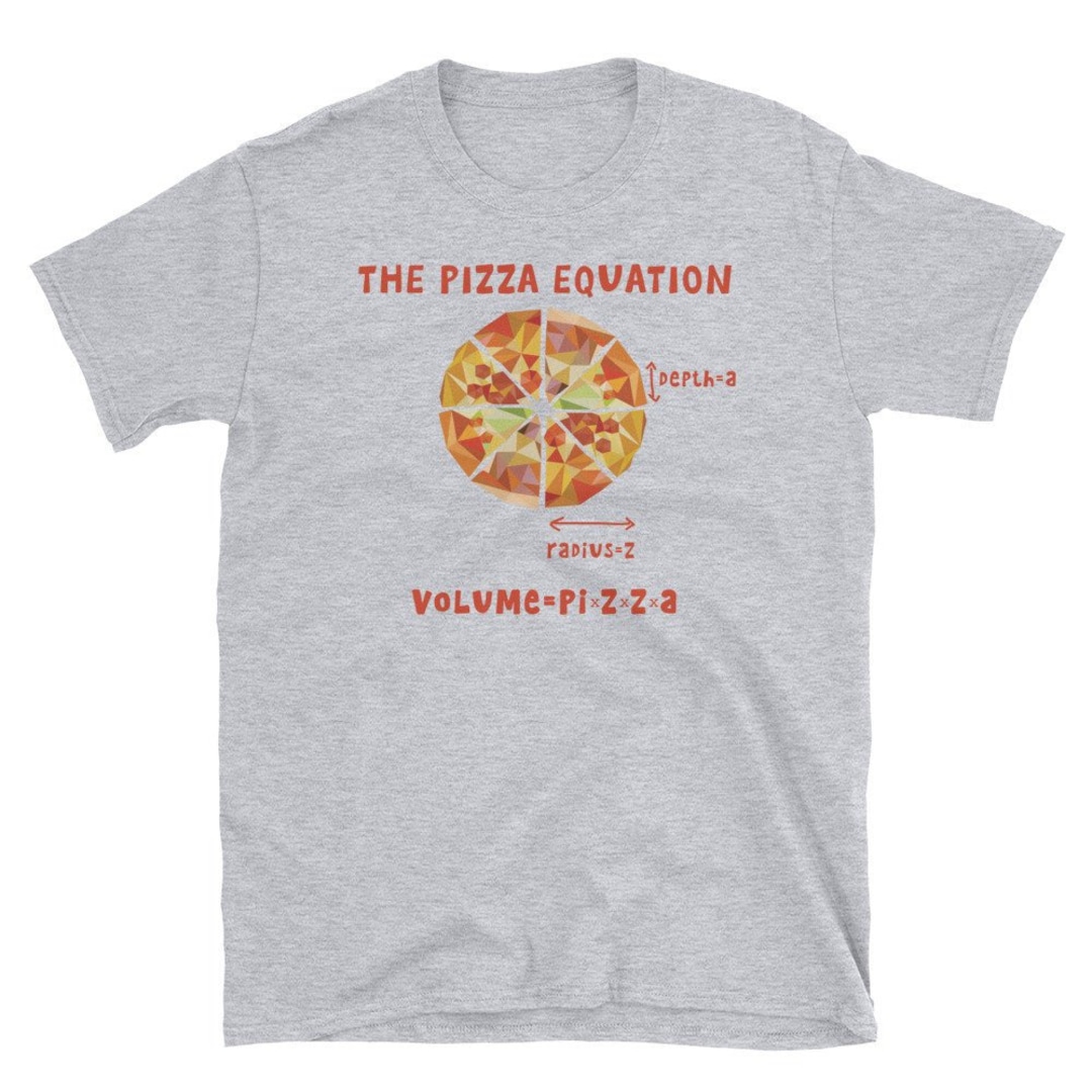 The Pizza Equation Funny Science Tshirt Etsy