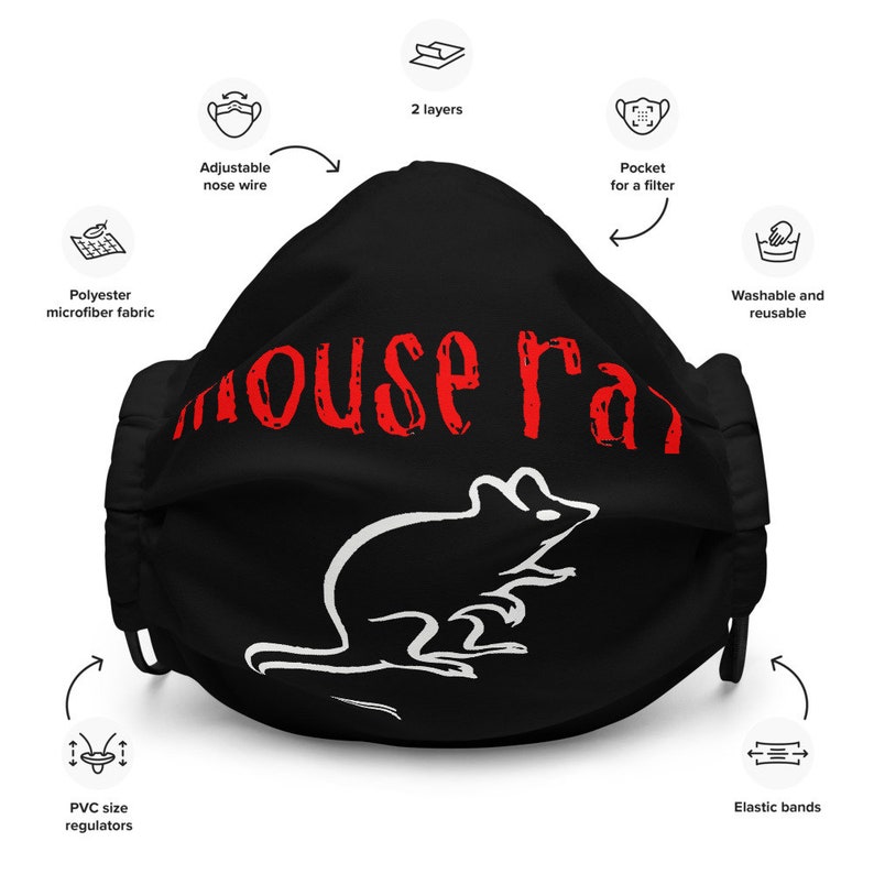 Mouse Rat Face mask Etsy
