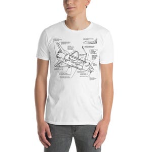 Space Shuttle | Shuttle blueprints | Retro Space T-Shirt