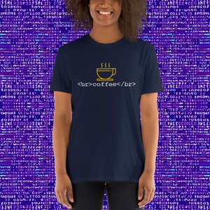 Kaffeepause | Html-Codierung | Geek T-Shirt Bild 2