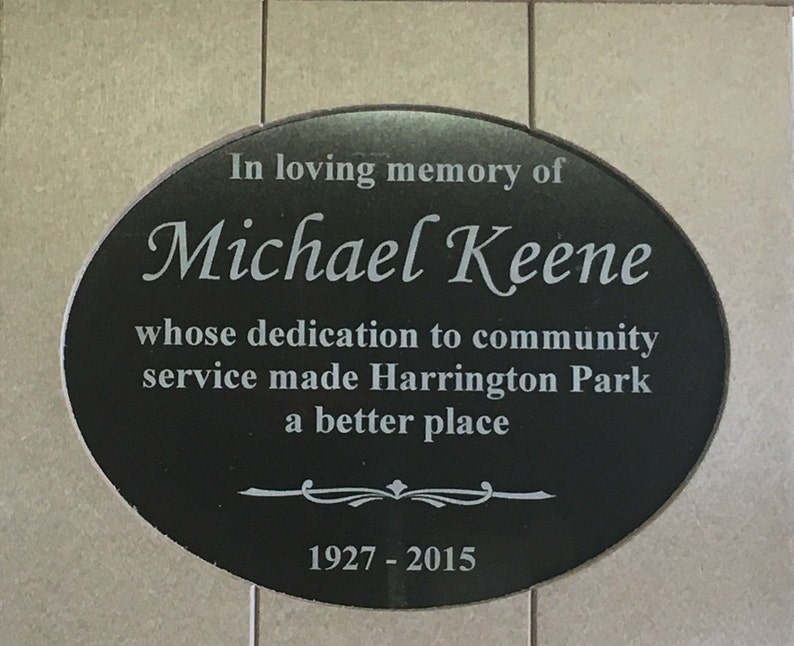 48 Memorial Bench with 8.5x11 laser engraved Stone Inlay afbeelding 6
