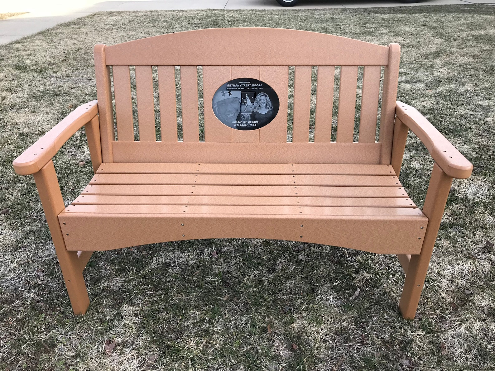 48 Memorial Bench with 8.5X11 Laser Engraved Etsy